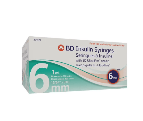 Insulin Syringe Ultra-Fine L6mm-Medical Devices-Birth Supplies Canada